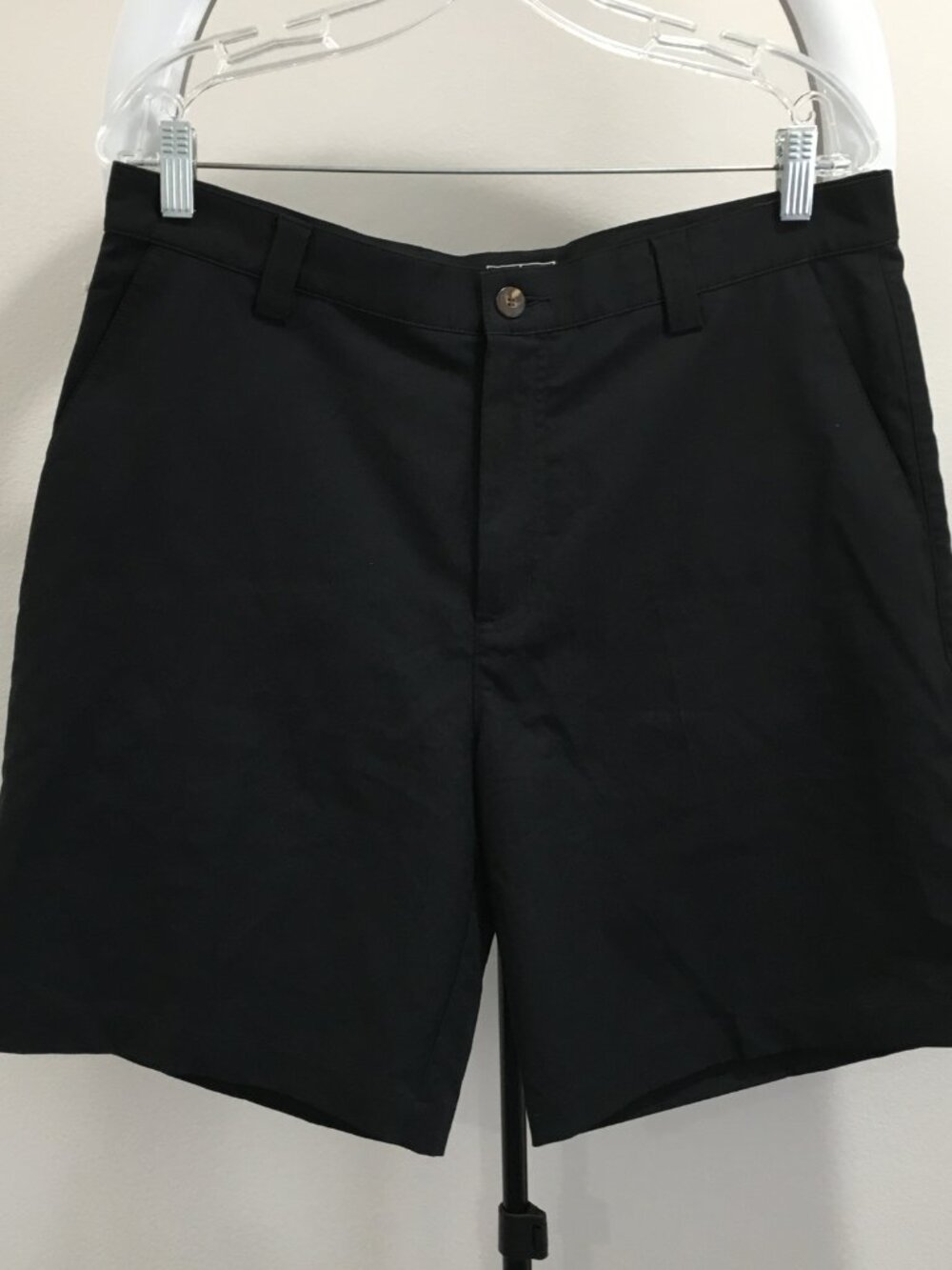 ADIDAS Black Polyester Logo Embroidery Golf Activewear Casual Shorts
